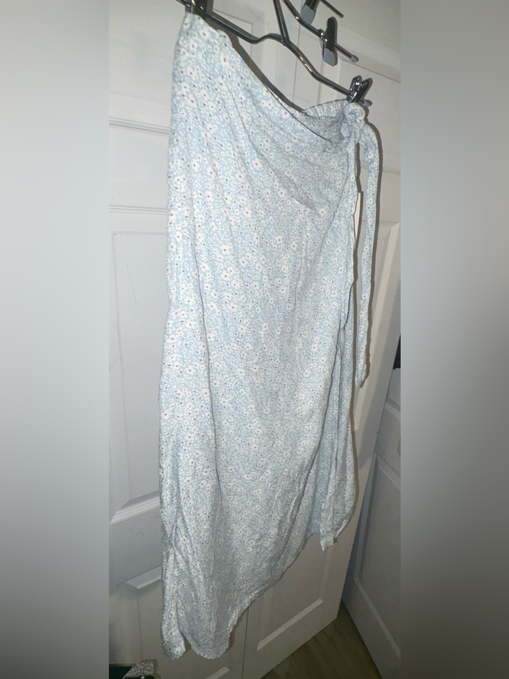 Light Blue Floral Wrap Skirt new with tags urban romantic